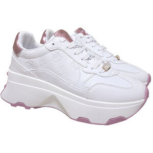 GUESS Women Calebb Low Top Platform Fashion Sneakers Size US 7M White Pink